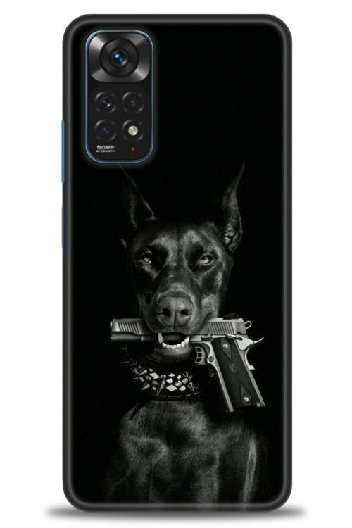 Xiaomi Redmi Note 12 4G Kılıf HD Baskılı Kılıf - Tabanca ve Köpek