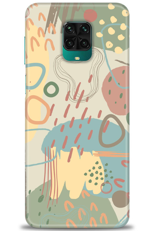 Xiaomi Redmi Note 9S Kılıf HD Baskılı Kılıf - Renkli Tuval