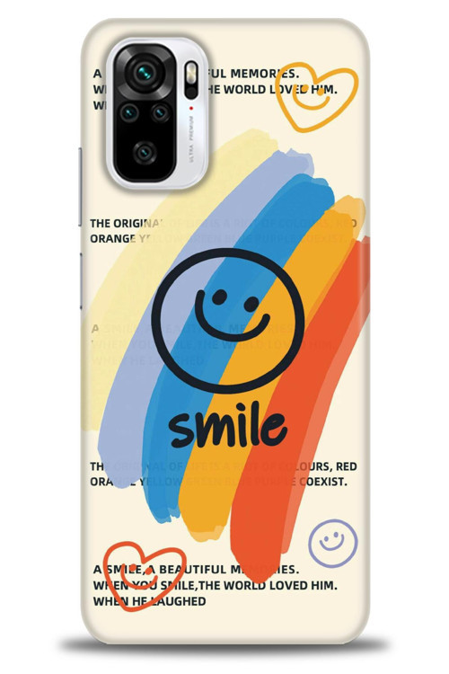Xiaomi Redmi Note 10 Kılıf HD Baskılı Kılıf - Smile