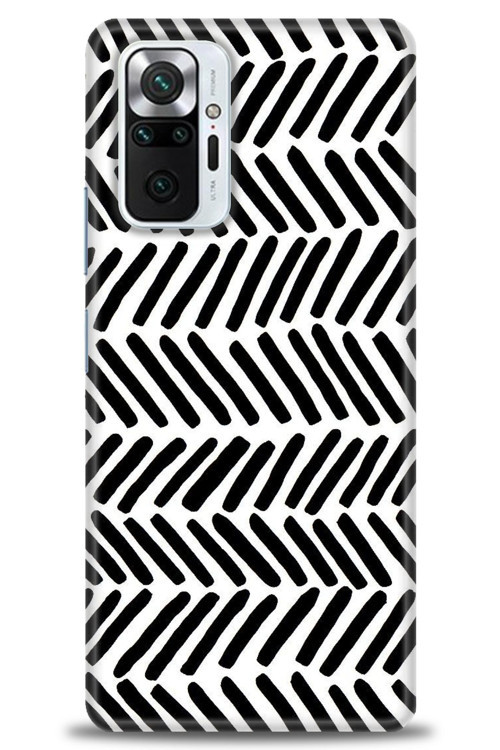 Xiaomi Redmi Note 10 Pro Kılıf HD Baskılı Kılıf - Siyah Çubuklar