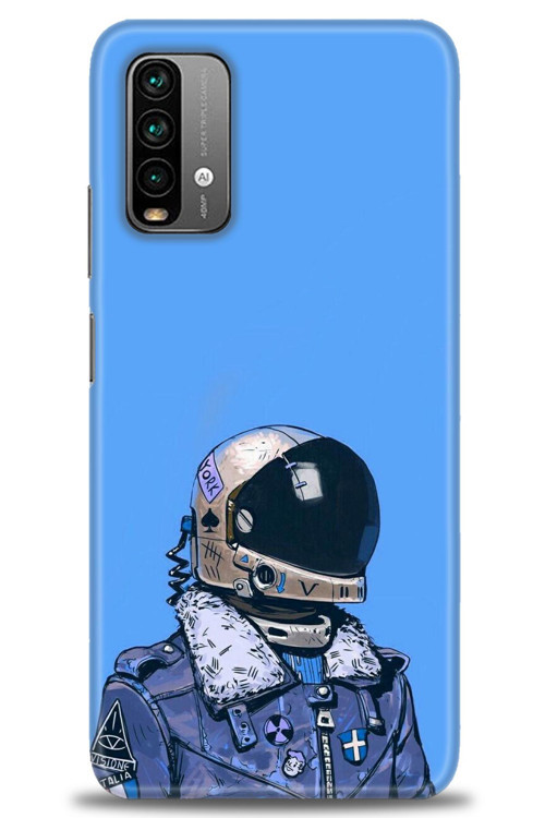 Xiaomi Redmi Note 9 4G Kılıf HD Baskılı Kılıf - Mavi Astronot