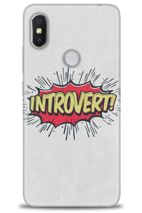 Xiaomi Redmi Note 6 Pro Kılıf HD Baskılı Kılıf - Introvert!