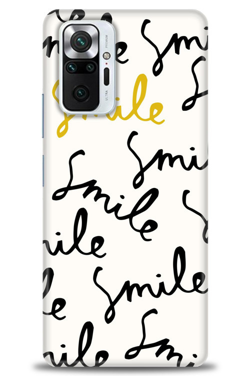 Xiaomi Redmi Note 10 Pro Kılıf HD Baskılı Kılıf - S Smile