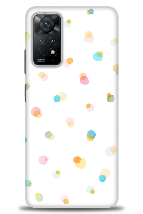 Xiaomi Redmi Note 11 Pro Kılıf HD Baskılı Kılıf - Rengarenk Puantiye