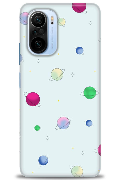 Xiaomi Redmi K40 Pro Kılıf HD Baskılı Kılıf - Gezegenler Çizim