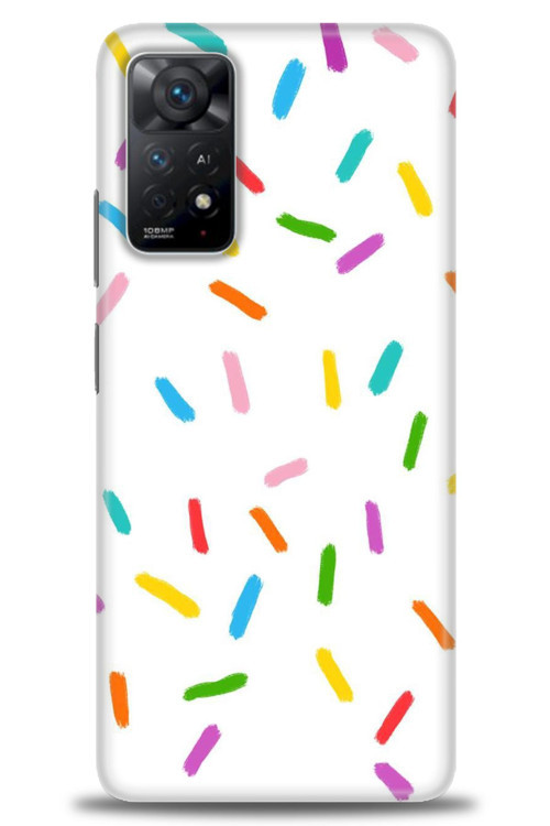 Xiaomi Redmi Note 11 Pro Kılıf HD Baskılı Kılıf - Renkli Konfeti