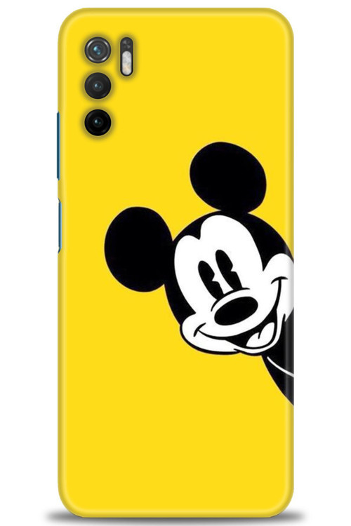 Xiaomi Redmi Note 10 5G Kılıf HD Baskılı Kılıf - Sarı Mickey Mouse