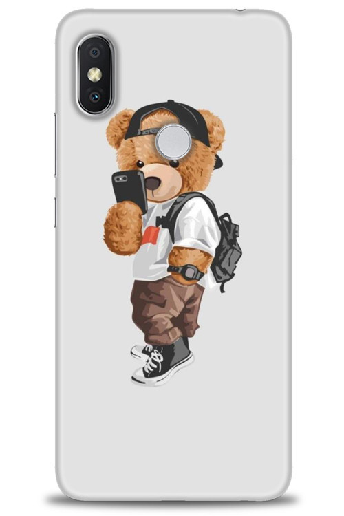 Xiaomi Redmi Note 6 Pro Kılıf HD Baskılı Kılıf - Teddy Bear Cool