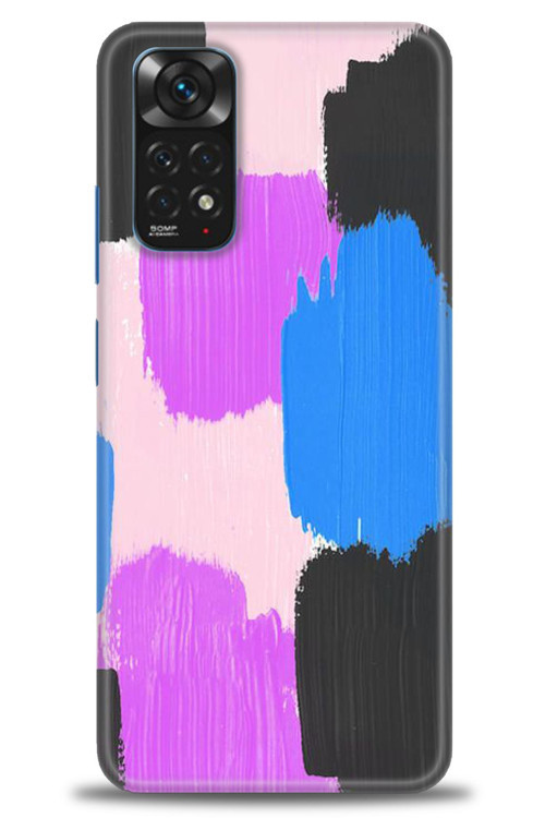 Xiaomi Redmi Note 12 Pro 4G Kılıf HD Baskılı Kılıf - Mor Siyah