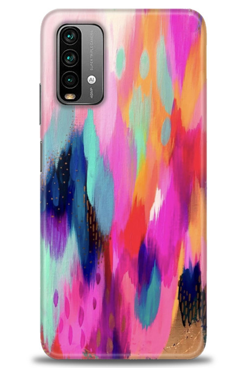 Xiaomi Redmi Note 9 4G Kılıf HD Baskılı Kılıf - Yaldızlı Renkler