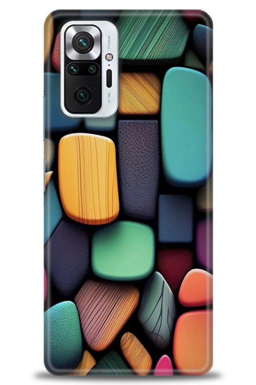 Xiaomi Redmi Note 10 Pro Kılıf HD Baskılı Kılıf - Renkli Taşlar