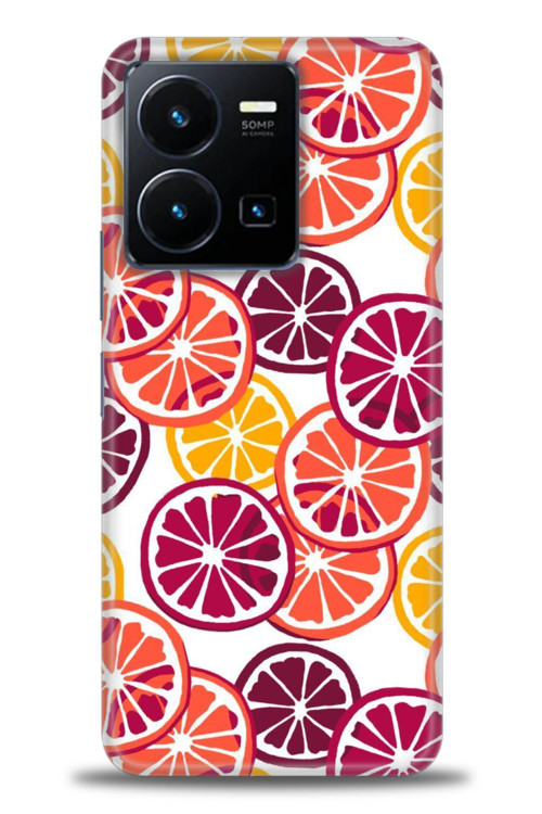 Xiaomi Redmi Note 12 Pro 5G Kılıf HD Baskılı Kılıf - Bordo Limon Dilimleri