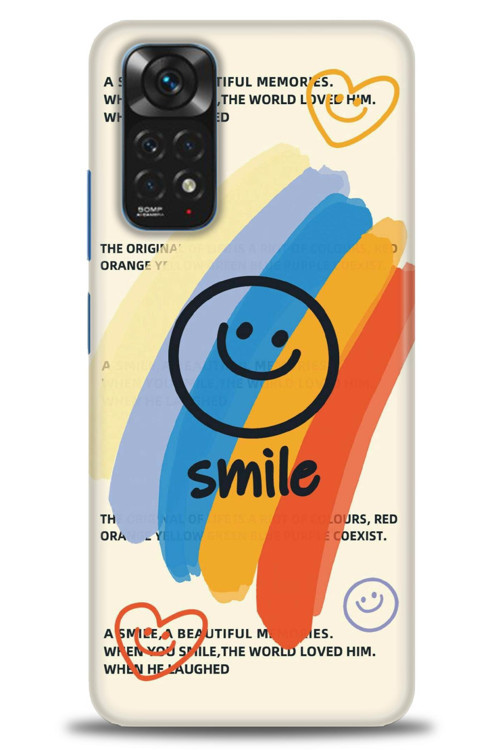 Xiaomi Redmi Note 11S Kılıf HD Baskılı Kılıf - Smile