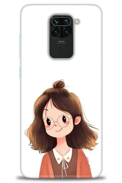 Xiaomi Redmi Note 9 Kılıf HD Baskılı Kılıf - Tatlı Kız