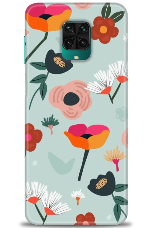 Xiaomi Redmi Note 9S Kılıf HD Baskılı Kılıf - Çiçekli Dallar