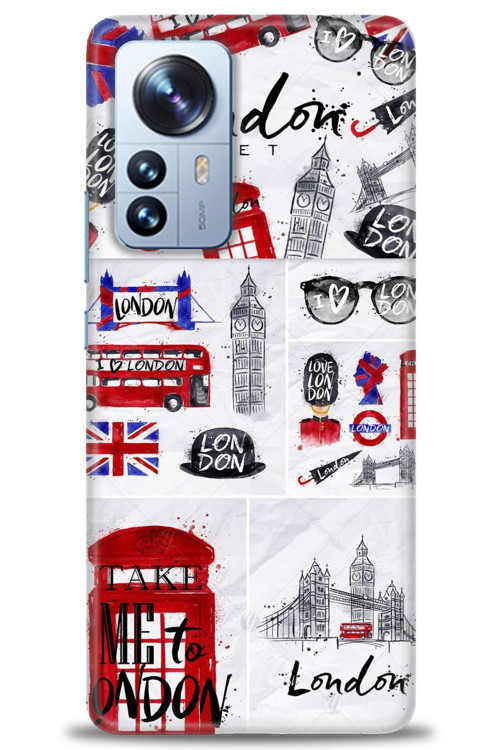 Xiaomi Mi 12 Lite Kılıf HD Baskılı Kılıf - London Set