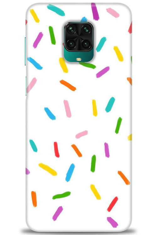 Xiaomi Redmi Note 9S Kılıf HD Baskılı Kılıf - Renkli Konfeti