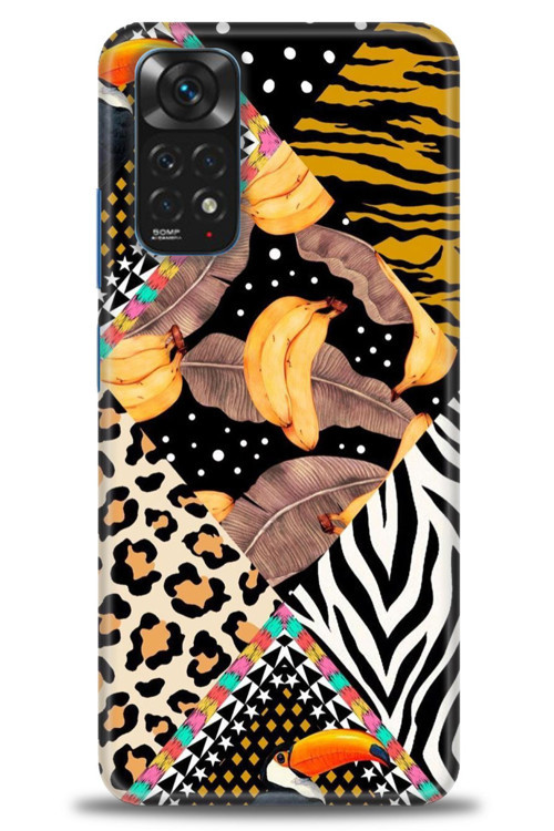 Xiaomi Redmi Note 12 Pro 4G Kılıf HD Baskılı Kılıf - Muz Papağan