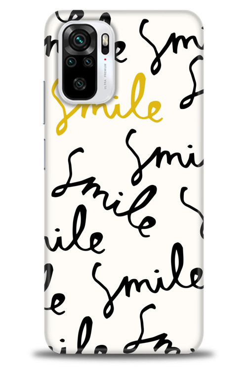Xiaomi Redmi Note 10 Kılıf HD Baskılı Kılıf - S Smile