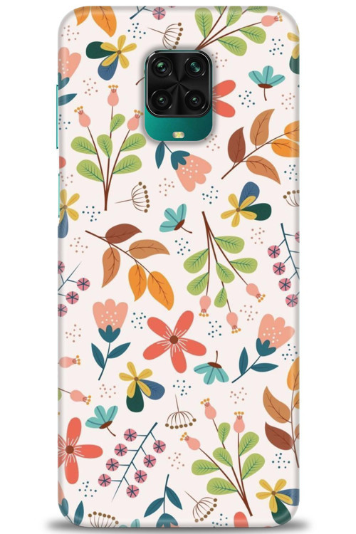 Xiaomi Redmi Note 9 Pro Kılıf HD Baskılı Kılıf - Renkli Dallar