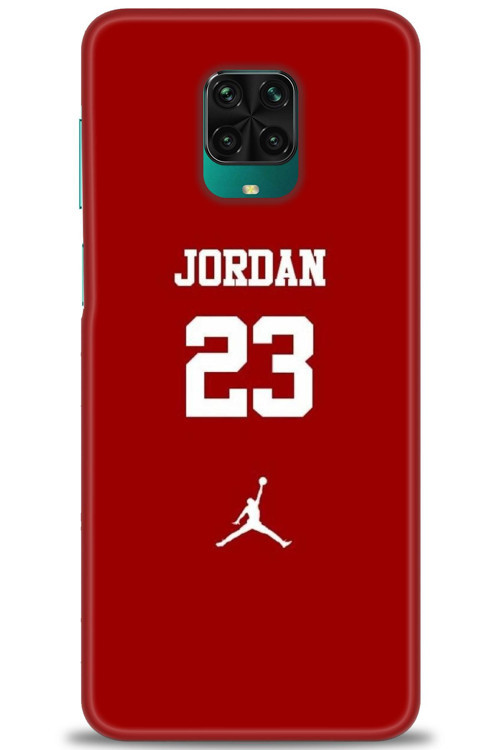 Xiaomi Redmi Note 9 Pro Kılıf HD Baskılı Kılıf - Jordan Kırmızı
