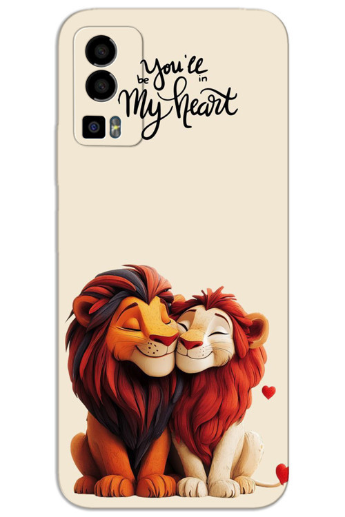 General Mobile GM 23 Kılıf HD Desen Baskılı Arka Kapak - Aslan Kral