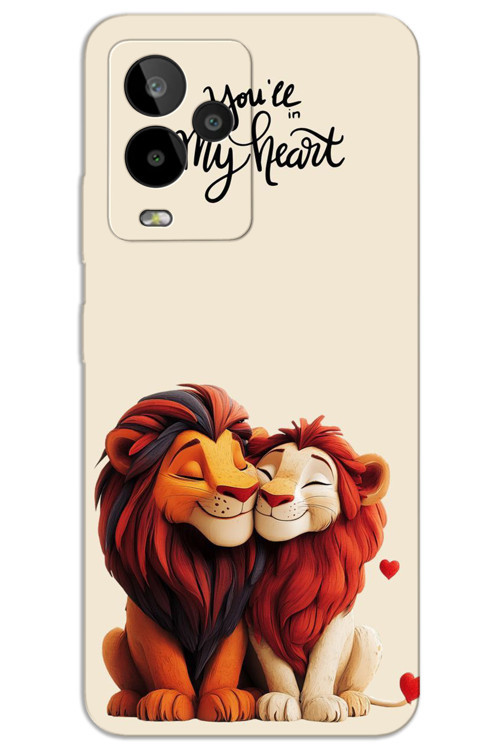 General Mobile GM 24 Pro Kılıf HD Desen Baskılı Arka Kapak - Aslan Kral