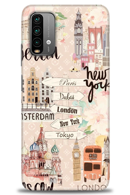Xiaomi Redmi Note 9 4G Kılıf HD Baskılı Kılıf - Berlin Set