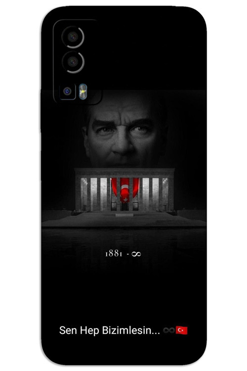 General Mobile GM 23 Kılıf HD Desen Baskılı Arka Kapak - Atatürk Bizimlesin