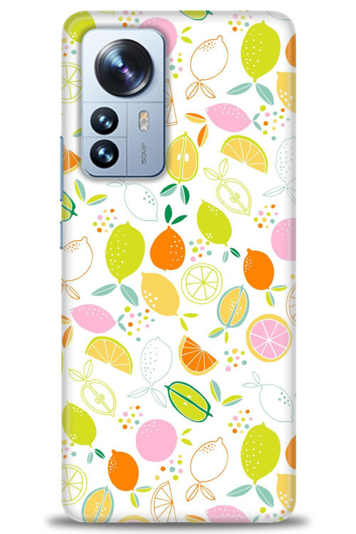 Xiaomi Mi 11 Ultra Kılıf HD Baskılı Kılıf - Renkli Limonlar
