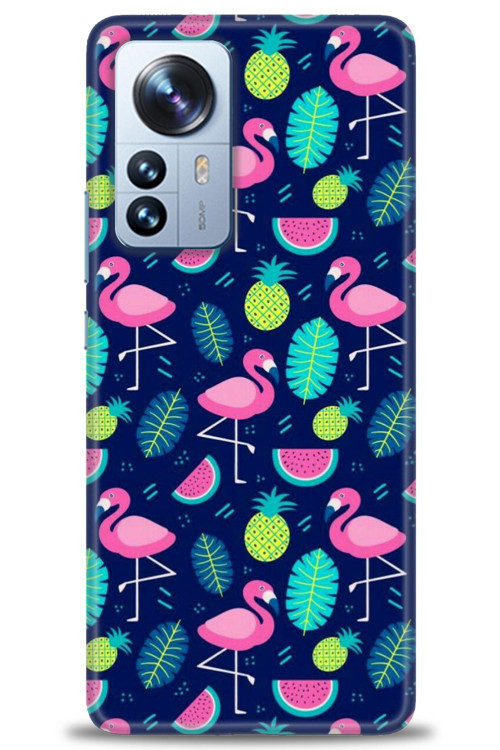 Xiaomi Mi 13 Pro Kılıf HD Baskılı Kılıf - Flamingo Ananas