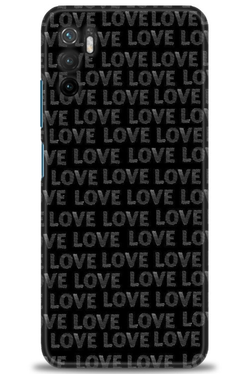 Xiaomi Redmi Note 10 5G Kılıf HD Baskılı Kılıf - Black Love