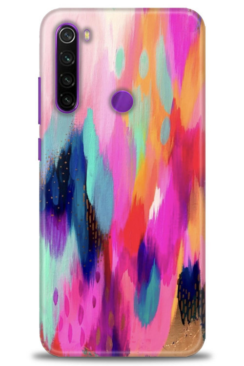 Xiaomi Redmi Note 8 Kılıf HD Baskılı Kılıf - Yaldızlı Renkler