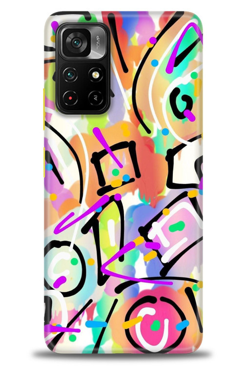 Xiaomi Redmi Note 11 Pro Plus Kılıf HD Baskılı Kılıf - Renkler ve Çizgiler