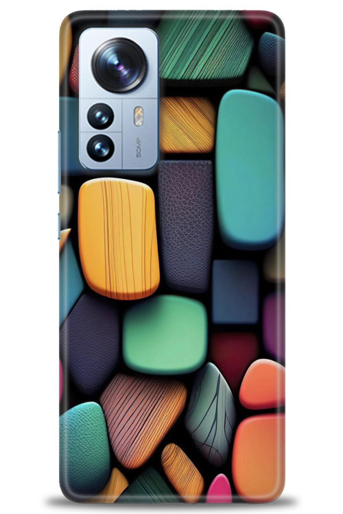 Xiaomi Mi 13 Kılıf HD Baskılı Kılıf - Renkli Taşlar