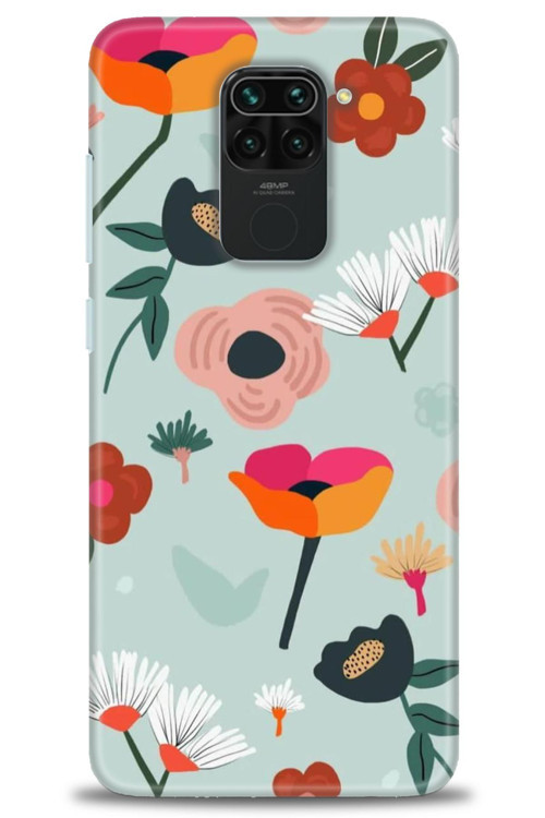 Xiaomi Redmi Note 9 Kılıf HD Baskılı Kılıf - Çiçekli Dallar