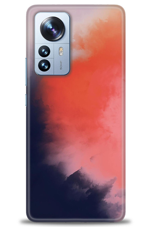 Xiaomi Mi 11 Ultra Kılıf HD Baskılı Kılıf - Sisli Turuncu