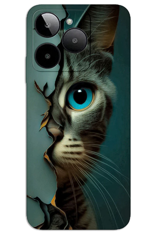 General Mobile GM ERA 50 Kılıf HD Desen Baskılı Arka Kapak - Mavi Kedi