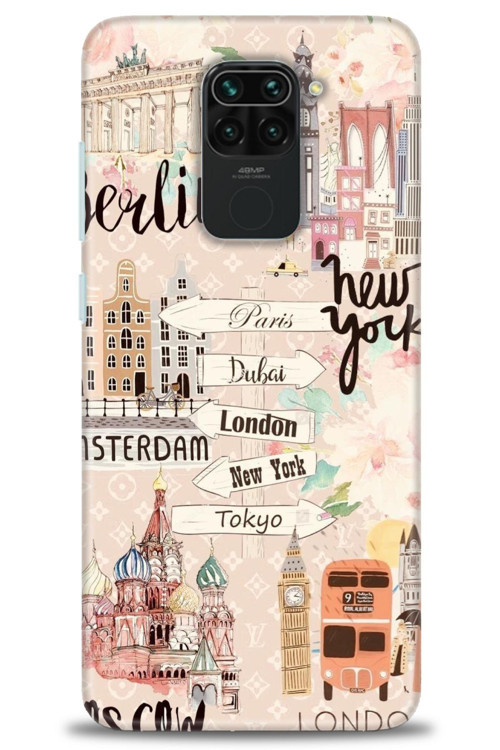 Xiaomi Redmi Note 9 Kılıf HD Baskılı Kılıf - Berlin Set