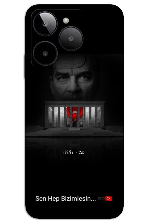 General Mobile GM ERA 30 Kılıf HD Desen Baskılı Arka Kapak - Atatürk Bizimlesin