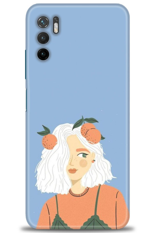 Xiaomi Redmi Note 10 5G Kılıf HD Baskılı Kılıf - Beyaz Saçlı Kız