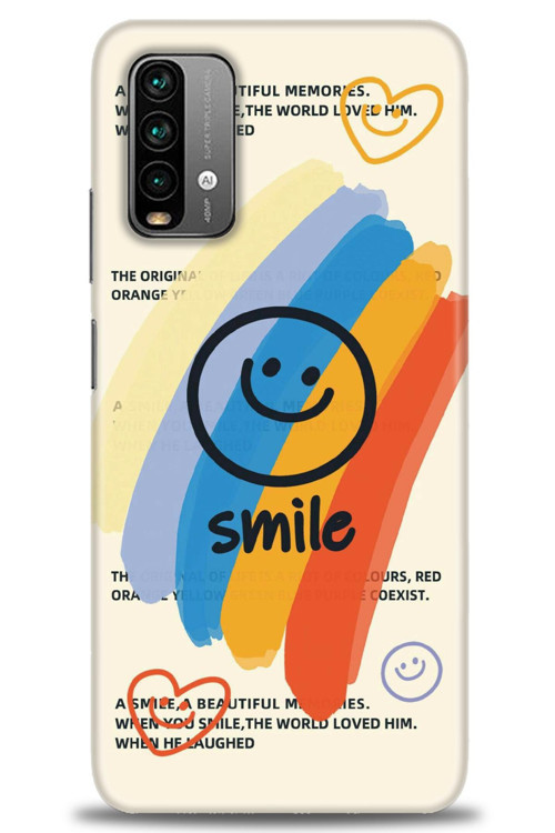Xiaomi Redmi Note 9 4G Kılıf HD Baskılı Kılıf - Smile