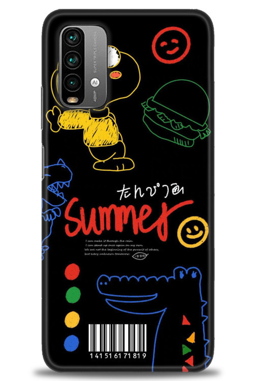 Xiaomi Redmi Note 9 4G Kılıf HD Baskılı Kılıf - Summer