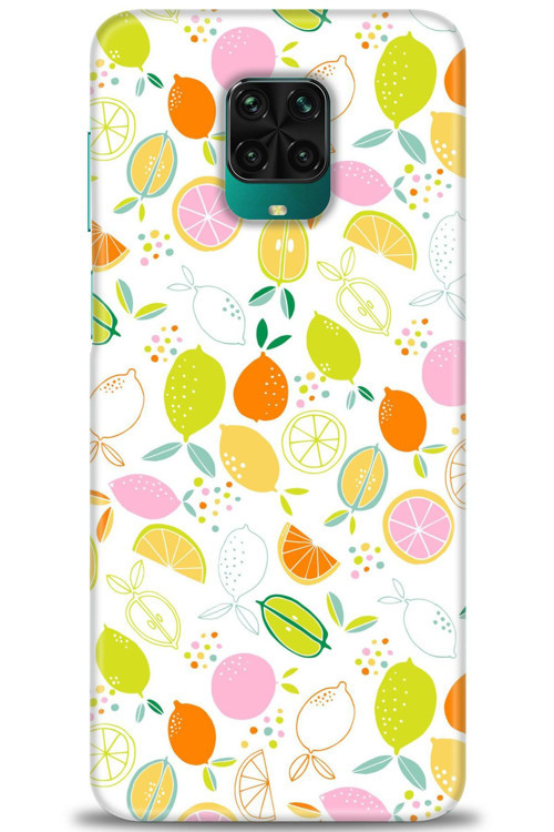 Xiaomi Redmi Note 9 Pro Kılıf HD Baskılı Kılıf - Renkli Limonlar