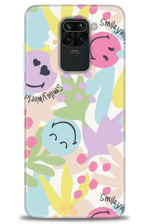 Xiaomi Redmi Note 9 Kılıf HD Baskılı Kılıf - Smiley World