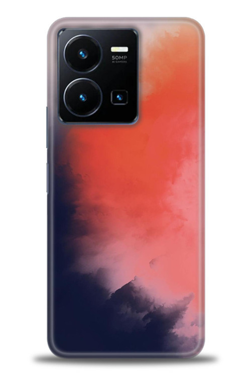 Xiaomi Redmi Note 12 5G Kılıf HD Baskılı Kılıf - Sisli Turuncu