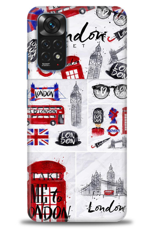 Xiaomi Redmi Note 12 4G Kılıf HD Baskılı Kılıf - London Set