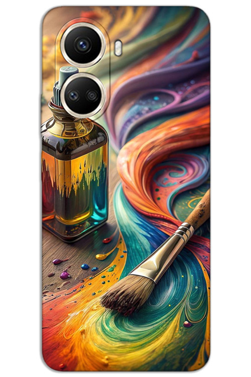 Huawei Nova 10 SE Kılıf HD Desen Baskılı Arka Kapak - Fırça Palet