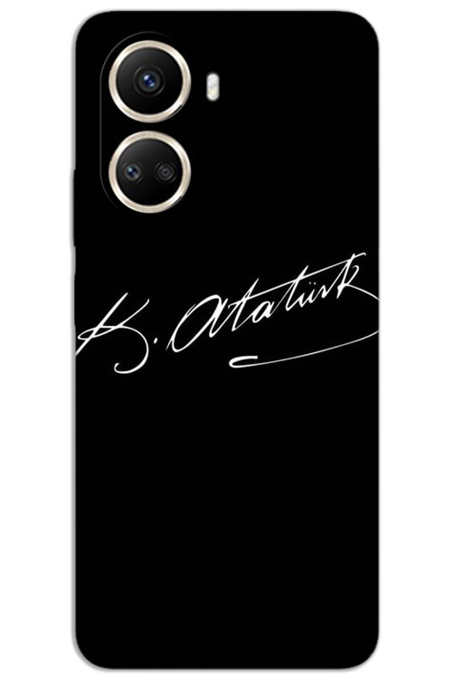 Huawei Nova 10 SE Kılıf HD Desen Baskılı Arka Kapak - Atatürk İmza
