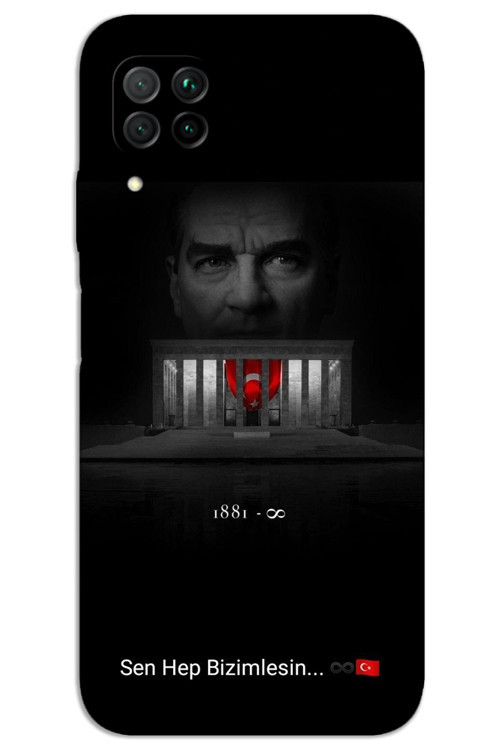 Huawei P40 Lite Kılıf HD Desen Baskılı Arka Kapak - Atatürk Bizimlesin
